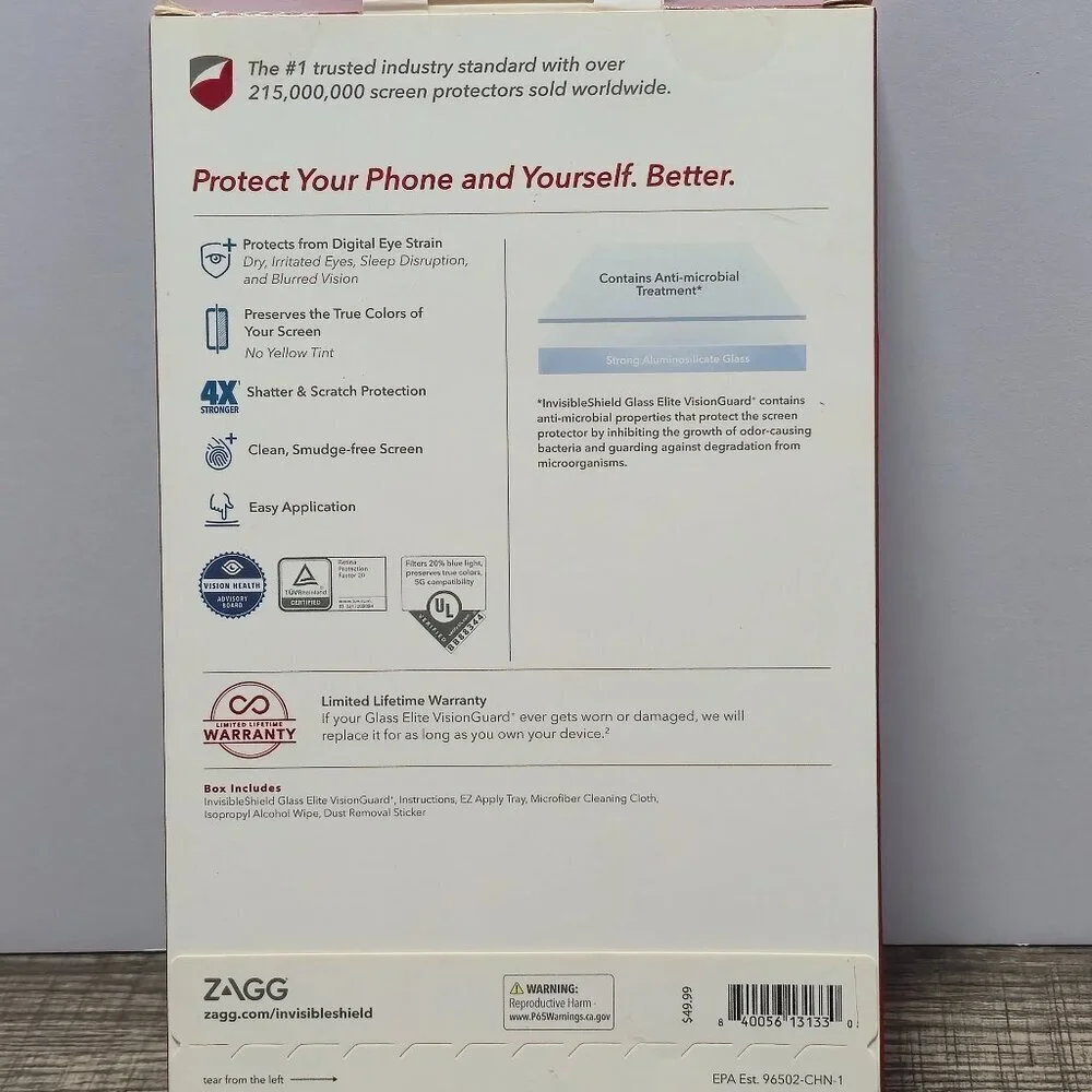 Zagg Invisible Shield GlassFusion Screen Protector iPhone 12 Pro Max